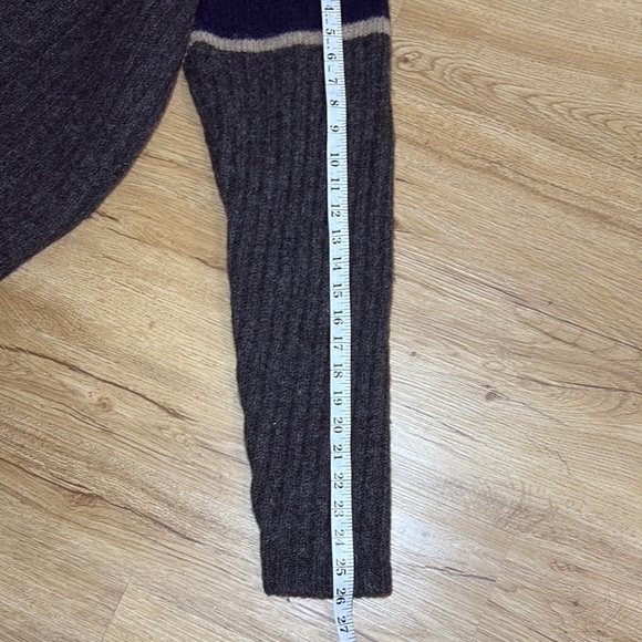 J. Crew Navy and Gray Ribbed Zip-Up Sweater - Picture 6 of 6